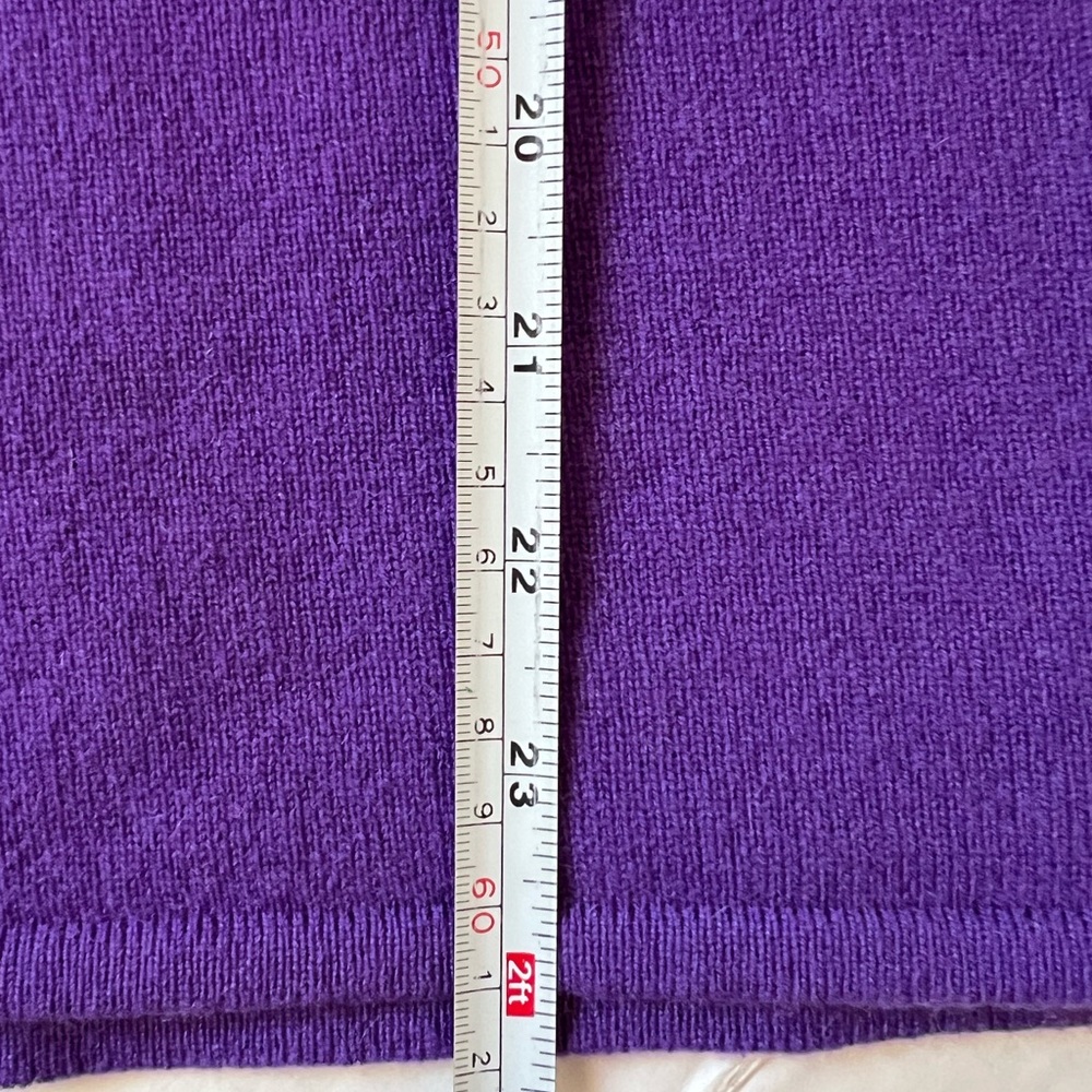 Annie’s Eye Cashmere V Neck Sweater L Liliac - Picture 8 of 9